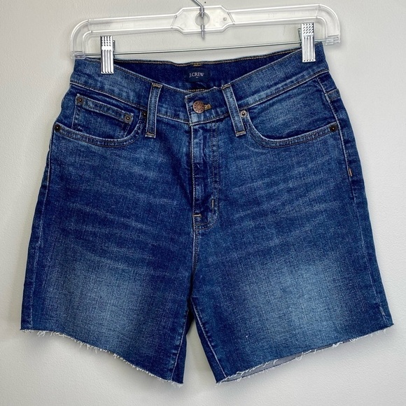 J. Crew Pants - J.Crew High rise Jean raw hem shorts size 24